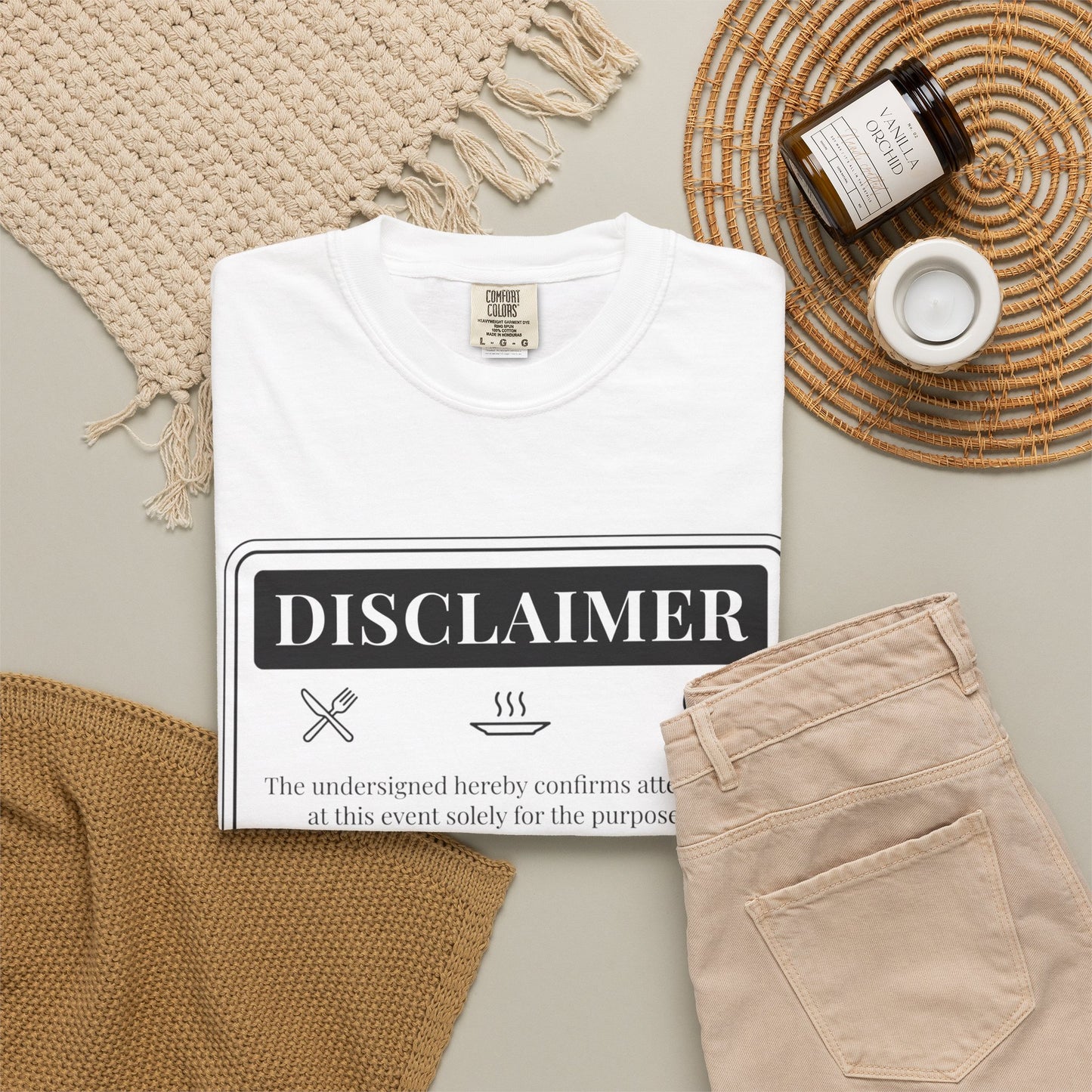 Disclaimer: Food. Graphic T-Shirt