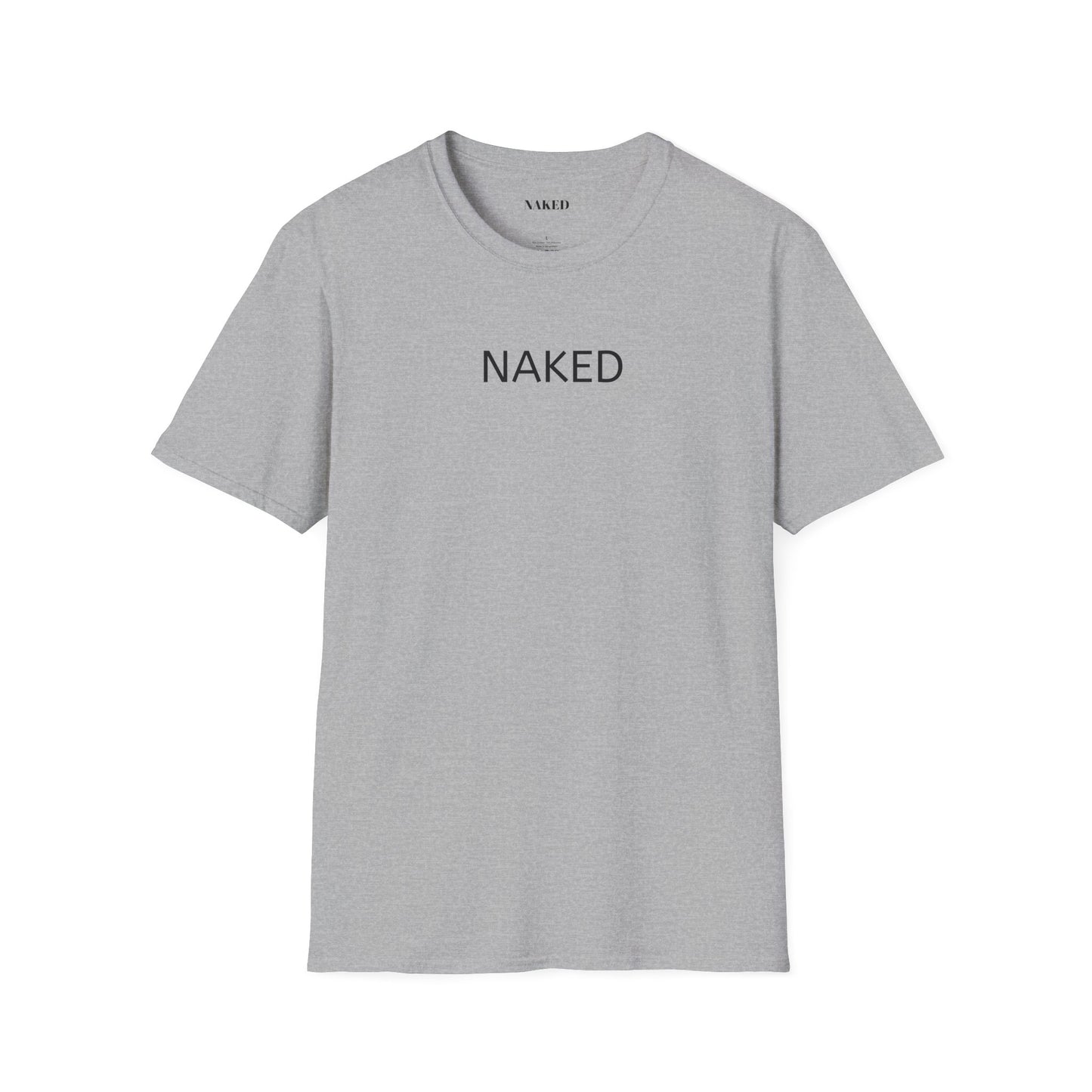 NAKED Graphic T-Shirt — Minimalist Statement Tee