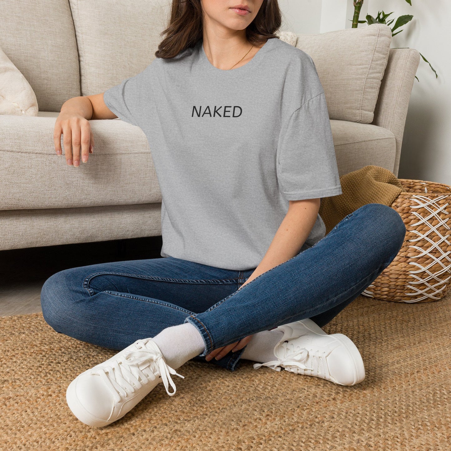 NAKED Graphic T-Shirt — Minimalist Statement Tee