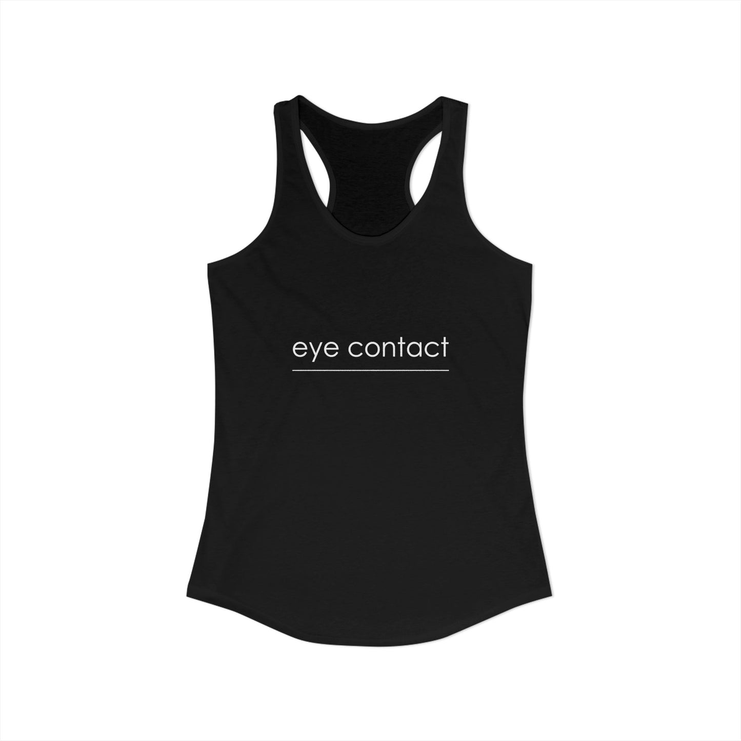 Do Not Look At My Boobs Racerback Tank — Women's Funny Statement Tank Top