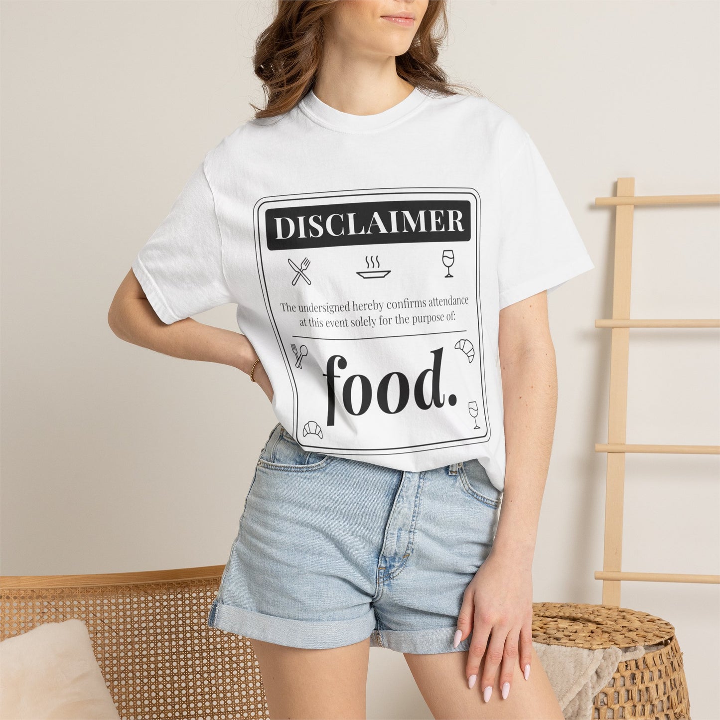 Disclaimer: Food. Graphic T-Shirt