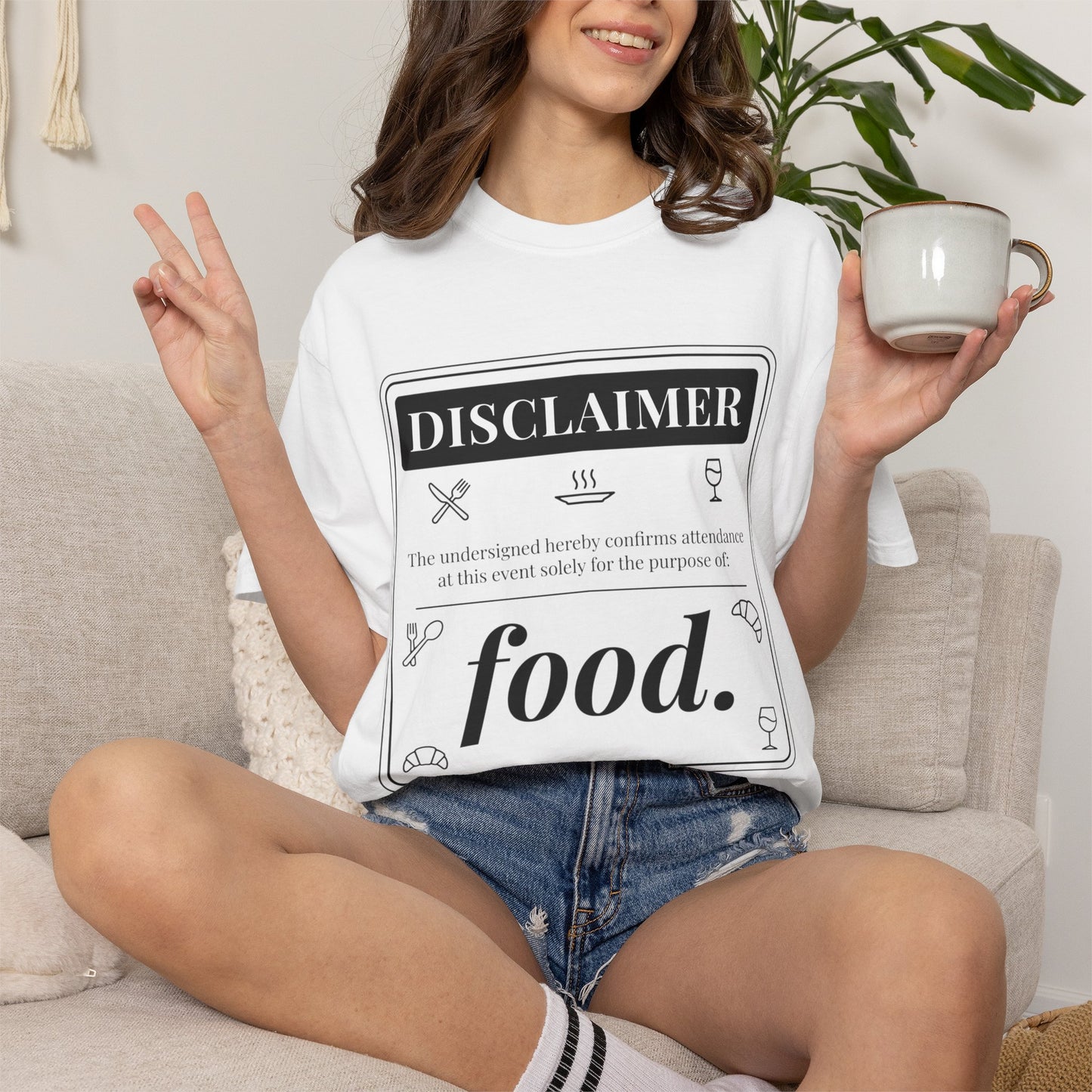 Disclaimer: Food. Graphic T-Shirt