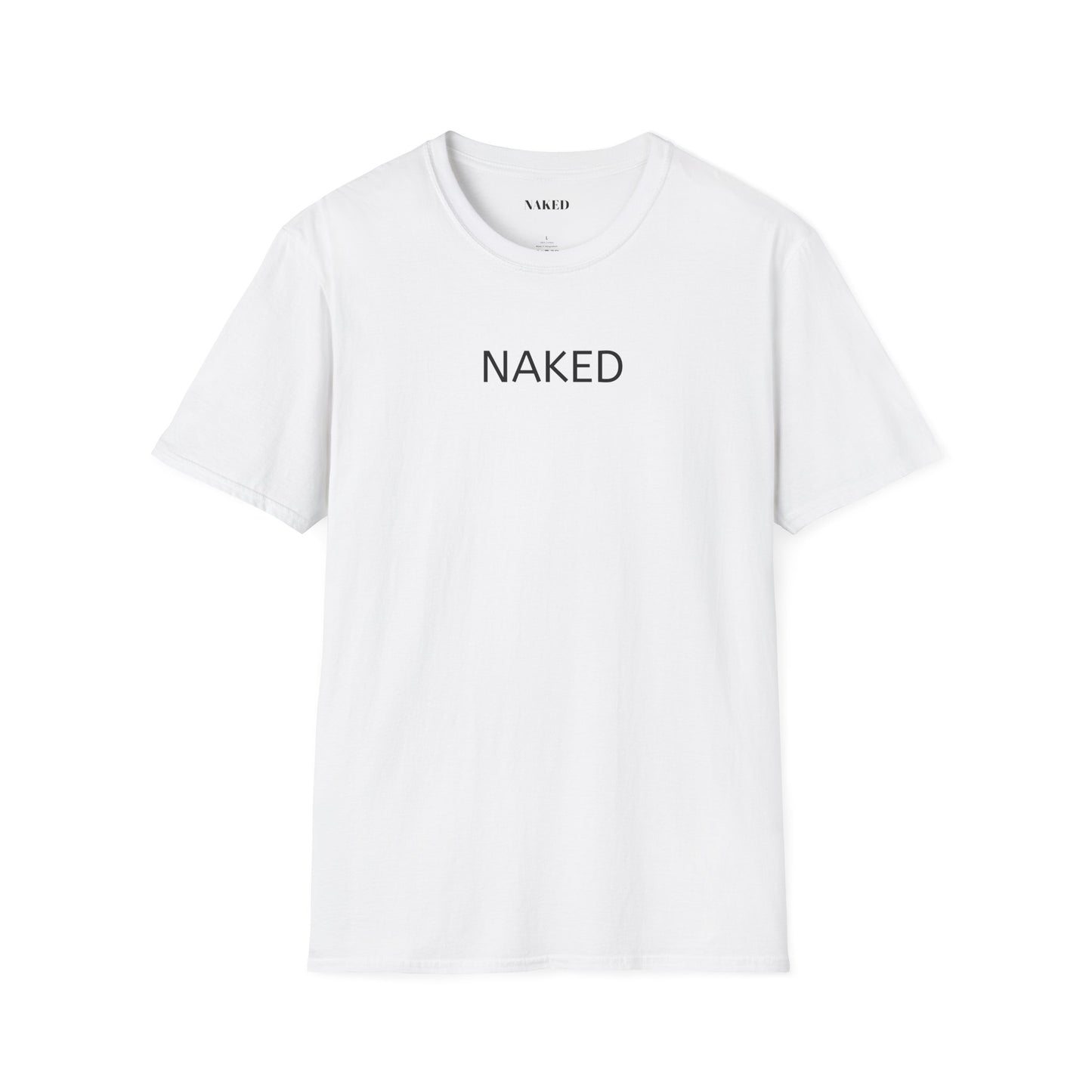 NAKED Graphic T-Shirt — Minimalist Statement Tee