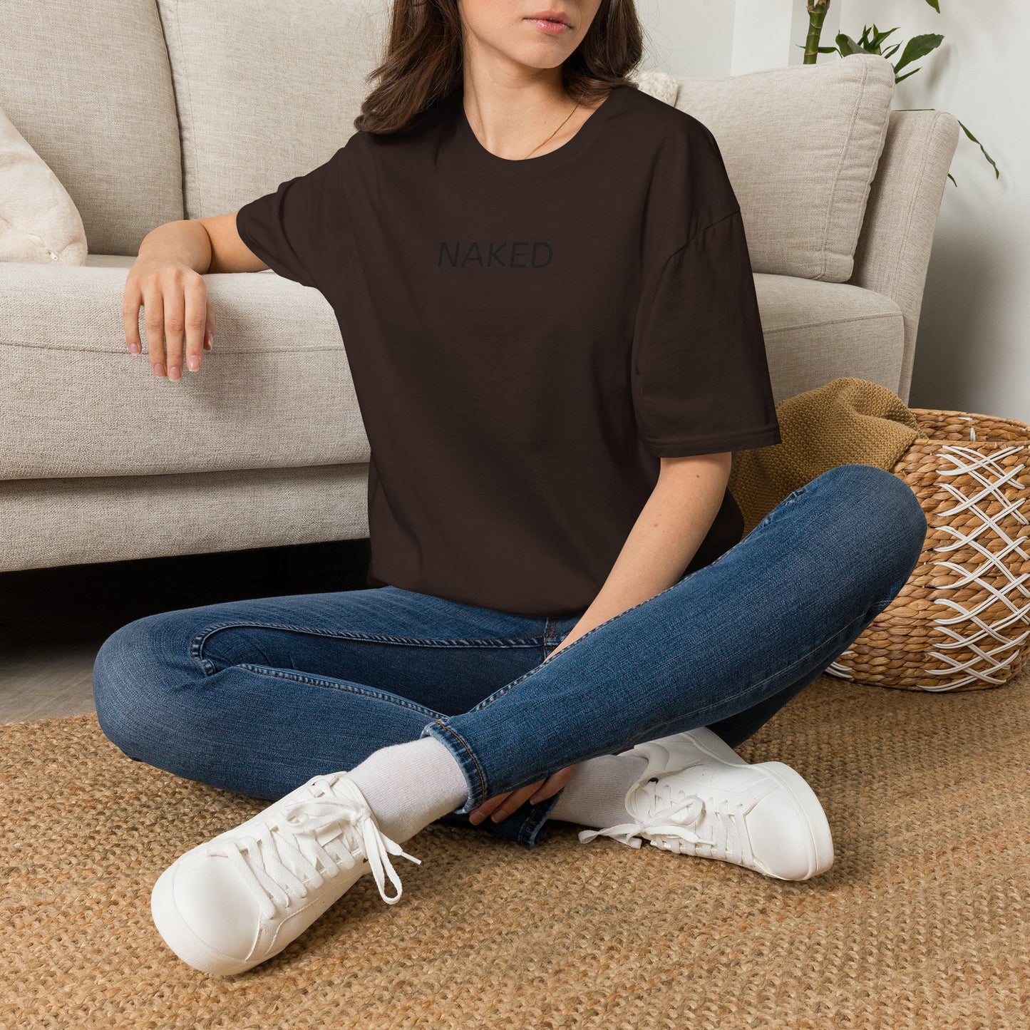 NAKED Graphic T-Shirt — Minimalist Statement Tee