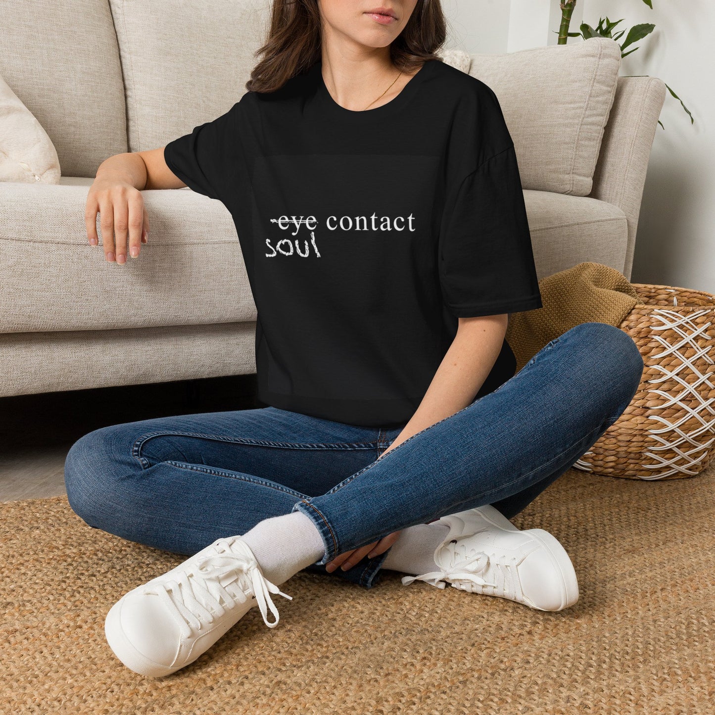 Soul Over Eye Contact T-Shirt — Minimalist Typographic Tee