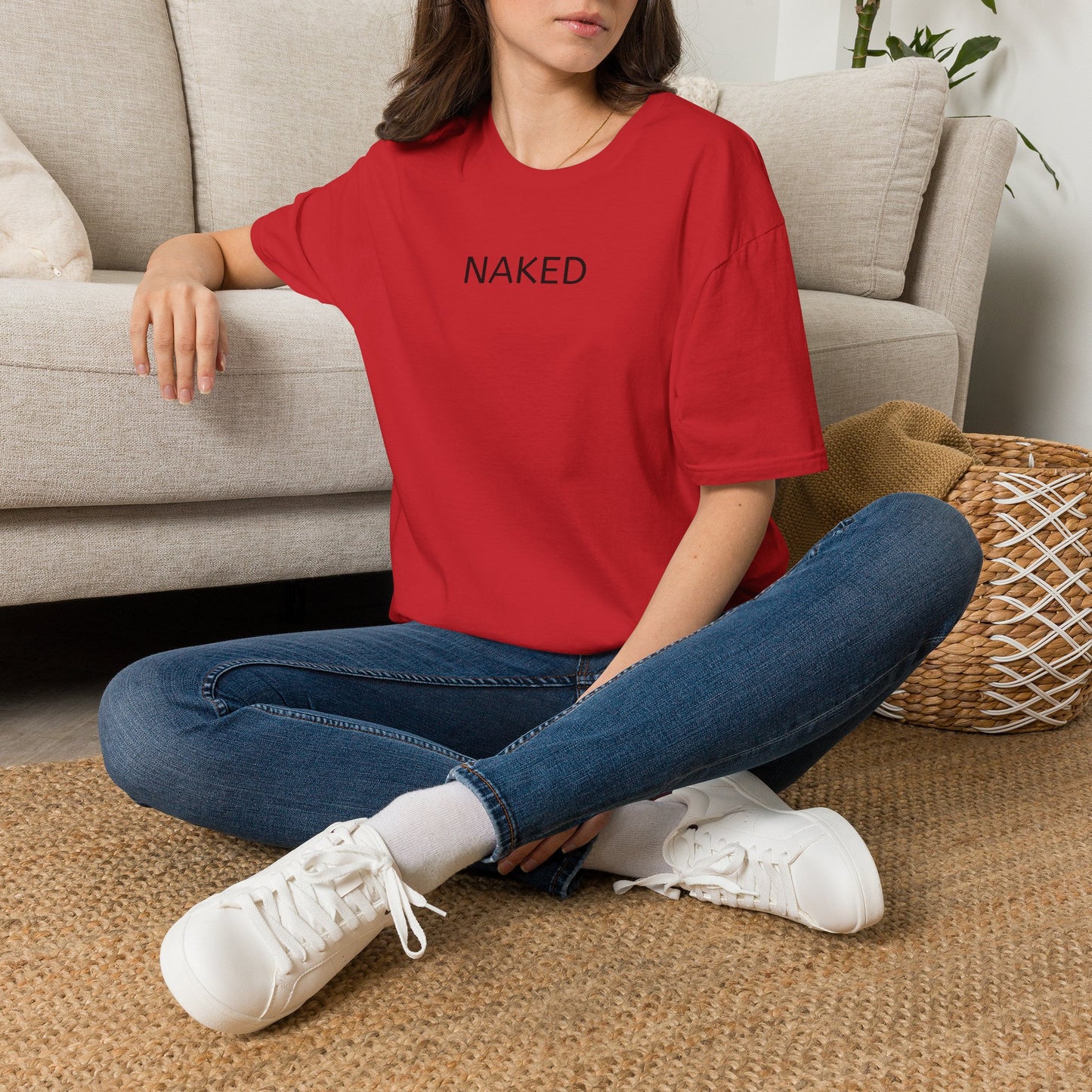 NAKED Graphic T-Shirt — Minimalist Statement Tee