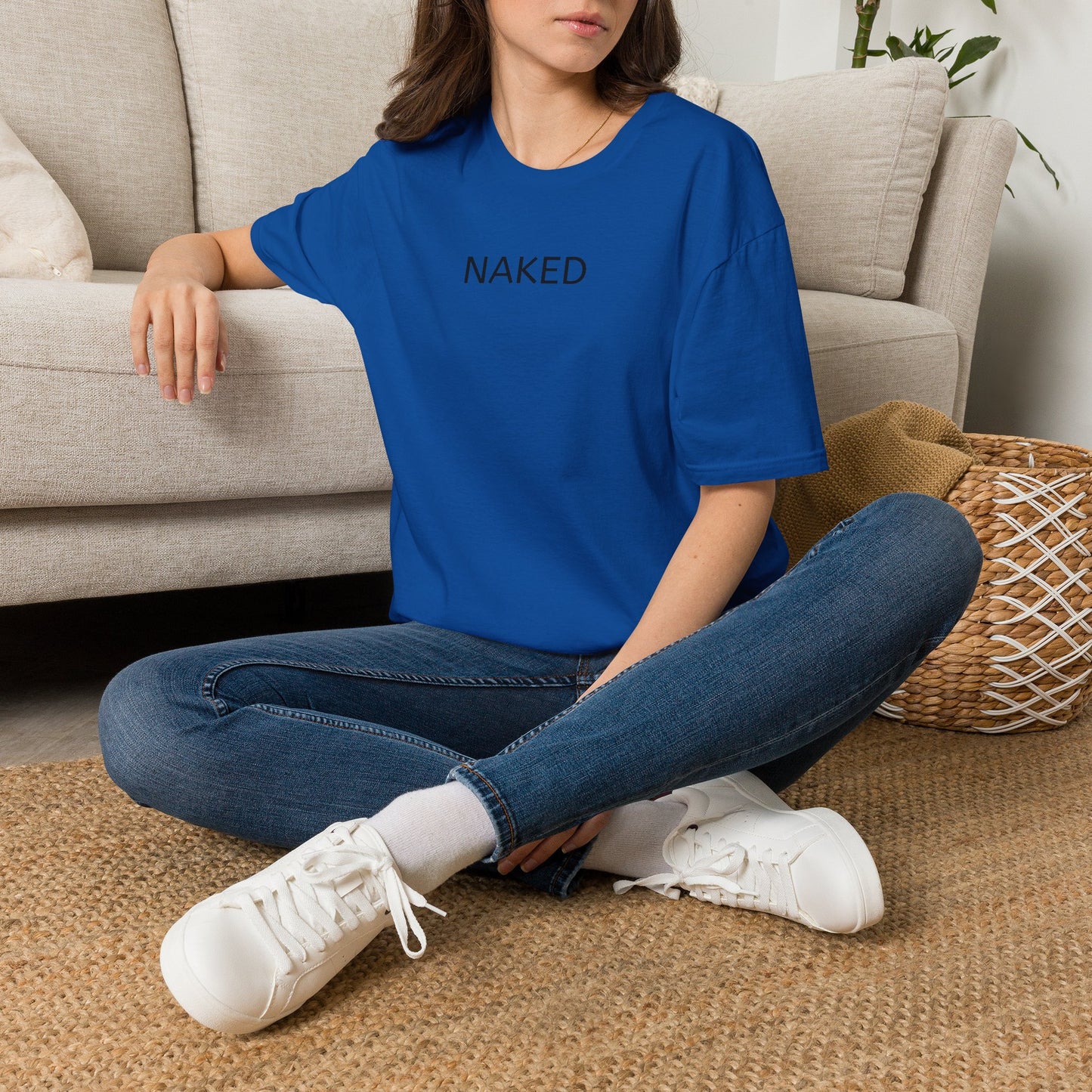 NAKED Graphic T-Shirt — Minimalist Statement Tee