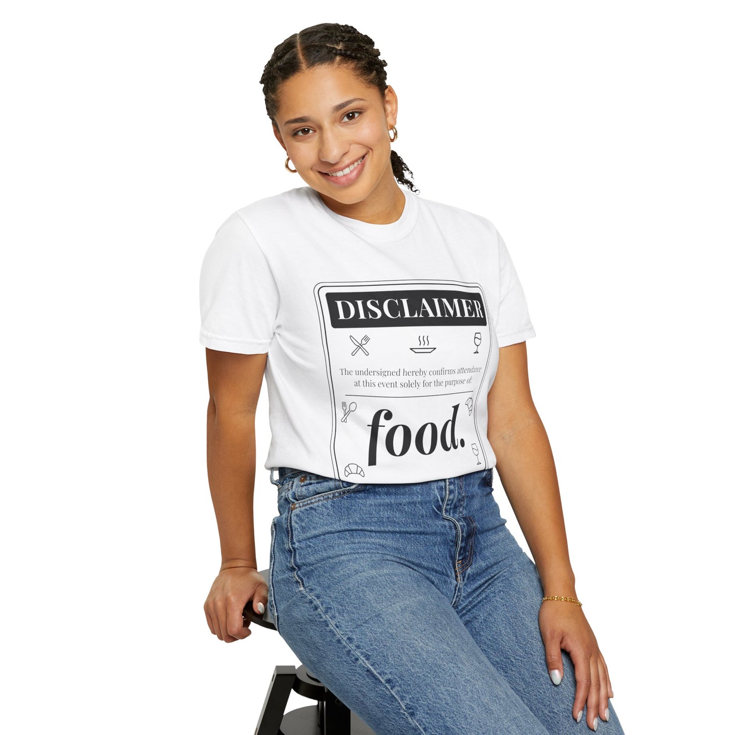 Disclaimer: Food. Graphic T-Shirt