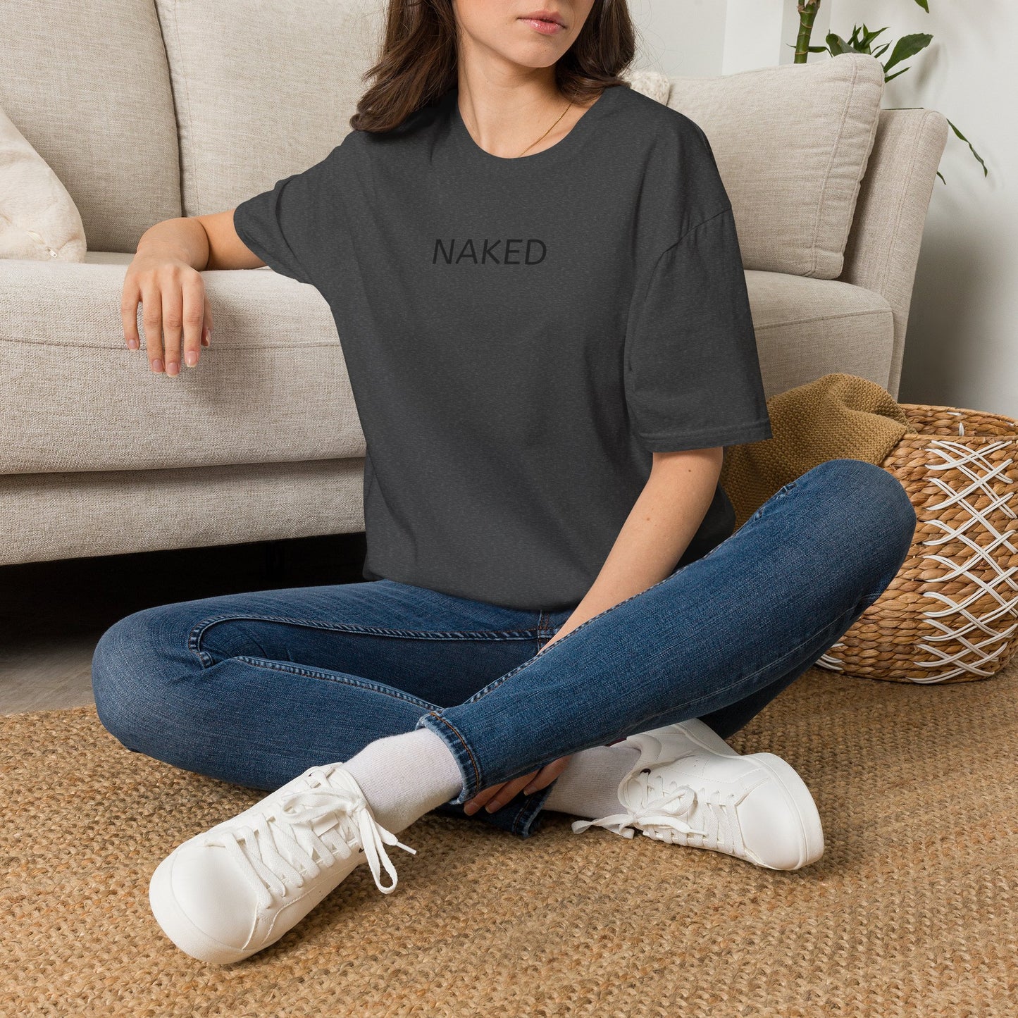 NAKED Graphic T-Shirt — Minimalist Statement Tee
