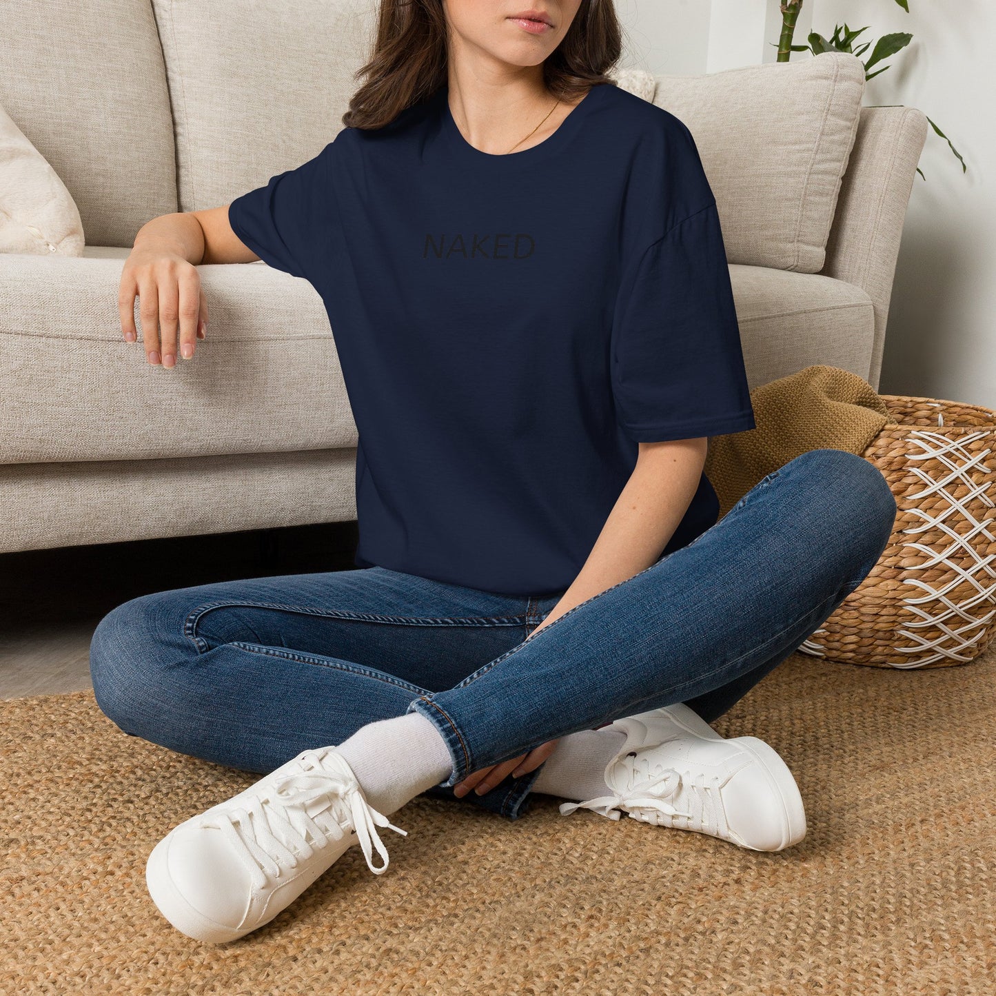 NAKED Graphic T-Shirt — Minimalist Statement Tee